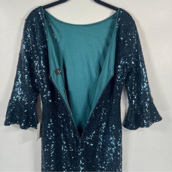 NWT LULUS Feel the Light Navy Blue Sequin Bodycon Dress 4D0014 Sz M - Picture 7 of 15